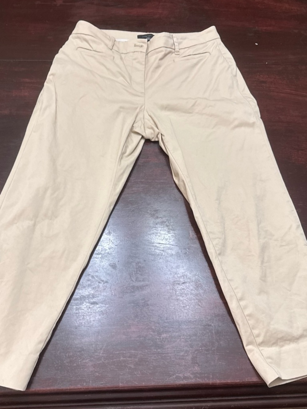 Ann Taylor Women’s Khaki Chino Pants in Light Beige 6P curvy